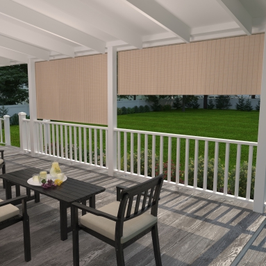 Wand Operated Outdoor Cordless Roller Shade With 95% UV Block | Coolaroo